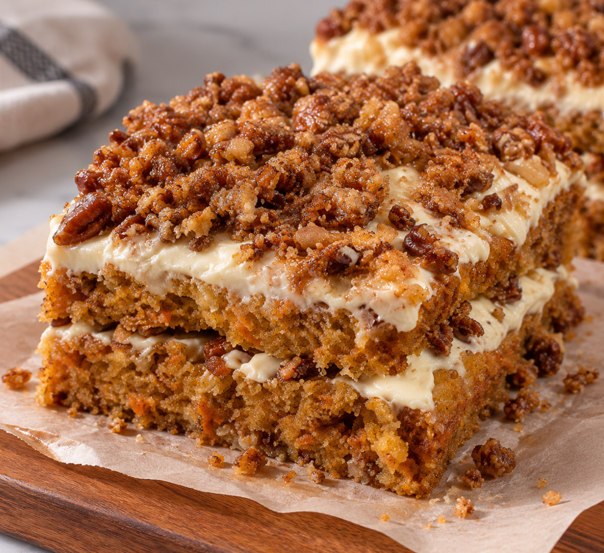 Carrot Cake with Butterscotch & Candied Pecans